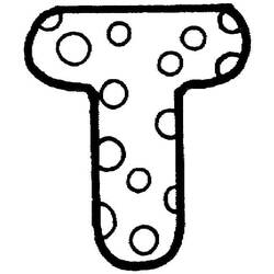Dessin à colorier: Lettre T (Lettres et alphabet) #194794 - Coloriages à Imprimer Gratuits