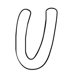 Dessin à colorier: Lettre U (Lettres et alphabet) #194800 - Coloriages à Imprimer Gratuits
