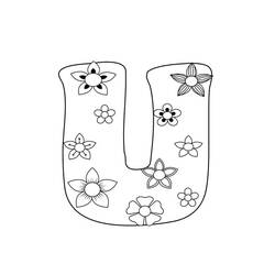 Dessin à colorier: Lettre U (Lettres et alphabet) #194802 - Coloriages à Imprimer Gratuits