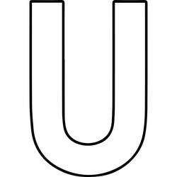 Dessin à colorier: Lettre U (Lettres et alphabet) #194805 - Coloriages à Imprimer Gratuits