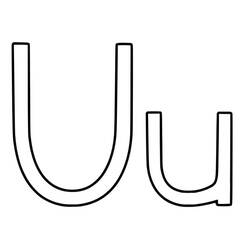Dessin à colorier: Lettre U (Lettres et alphabet) #194806 - Coloriages à Imprimer Gratuits