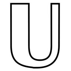 Dessin à colorier: Lettre U (Lettres et alphabet) #194807 - Coloriages à Imprimer Gratuits