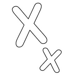 Dessin à colorier: Lettre X (Lettres et alphabet) #194837 - Coloriages à Imprimer Gratuits