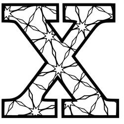 Dessin à colorier: Lettre X (Lettres et alphabet) #194838 - Coloriages à Imprimer Gratuits