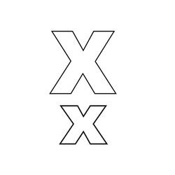 Dessin à colorier: Lettre X (Lettres et alphabet) #194841 - Coloriages à Imprimer Gratuits
