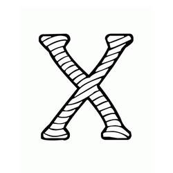 Dessin à colorier: Lettre X (Lettres et alphabet) #194844 - Coloriages à Imprimer Gratuits