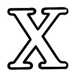 Dessin à colorier: Lettre X (Lettres et alphabet) #194846 - Coloriages à Imprimer Gratuits