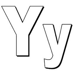 Dessin à colorier: Lettre Y (Lettres et alphabet) #194851 - Coloriages à Imprimer Gratuits