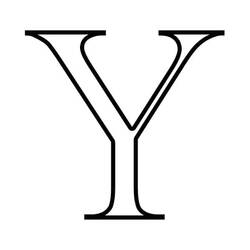 Dessin à colorier: Lettre Y (Lettres et alphabet) #194859 - Coloriages à Imprimer Gratuits
