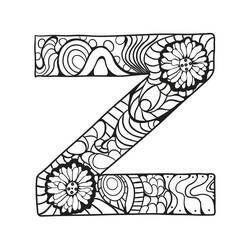 Dessin à colorier: Lettre Z (Lettres et alphabet) #194864 - Coloriages à Imprimer Gratuits