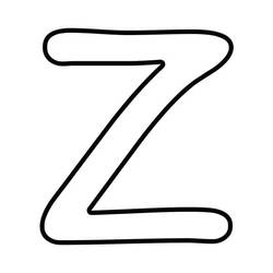 Dessin à colorier: Lettre Z (Lettres et alphabet) #194870 - Coloriages à Imprimer Gratuits