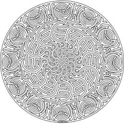 Dessin à colorier: Anti-stress (Mandalas) #23007 - Coloriages à Imprimer Gratuits