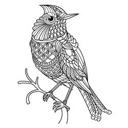 Coloriage Mandala Oiseau (Mandalas) #221976 à imprimer et colorier