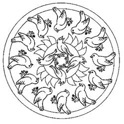 Coloriage Mandala Oiseau (Mandalas) #221979 à imprimer et colorier