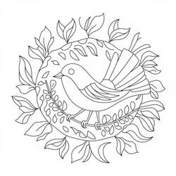 Coloriage Mandala Oiseau (Mandalas) #221985 à imprimer et colorier