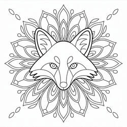 Coloriage Mandala Renard (Mandalas) #221999 à imprimer et colorier
