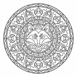 Coloriage Mandala Renard (Mandalas) #222008 à imprimer et colorier