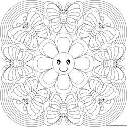 Dessin à colorier: Mandalas (Mandalas) #22959 - Coloriages à Imprimer Gratuits