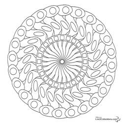 Dessin à colorier: Mandalas (Mandalas) #22978 - Coloriages à Imprimer Gratuits