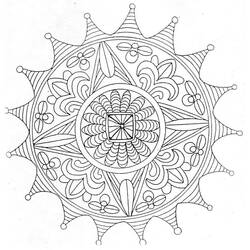 Dessin à colorier: Mandalas Abstraits (Mandalas) #173972 - Coloriages à Imprimer Gratuits