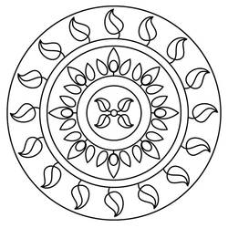 Dessin à colorier: Mandalas Abstraits (Mandalas) #173974 - Coloriages à Imprimer Gratuits