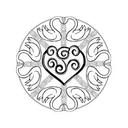 Dessin à colorier: Mandalas Animaux (Mandalas) #174734 - Coloriages à Imprimer Gratuits