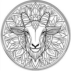 Dessin à colorier: Mandalas Animaux (Mandalas) #218435 - Coloriages à Imprimer Gratuits