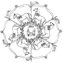 Dessin à colorier: Mandalas Animaux (Mandalas) #22713 - Coloriages à Imprimer Gratuits