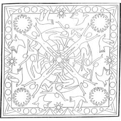 Dessin à colorier: Mandalas Animaux (Mandalas) #22749 - Coloriages à Imprimer Gratuits