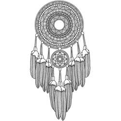 Dessin à colorier: Mandalas Attrape-rêves (Mandalas) #190174 - Coloriages à Imprimer Gratuits