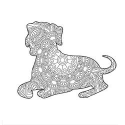 Coloriage Mandalas Chien (Mandalas) #211787 à imprimer et colorier