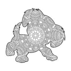 Coloriage Mandalas Chien (Mandalas) #211790 à imprimer et colorier