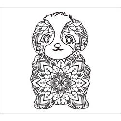 Coloriage Mandalas Chien (Mandalas) #211794 à imprimer et colorier
