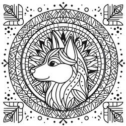 Coloriage Mandalas Chien (Mandalas) #211797 à imprimer et colorier