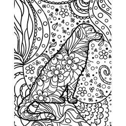 Coloriage Mandalas Chien (Mandalas) #211805 à imprimer et colorier
