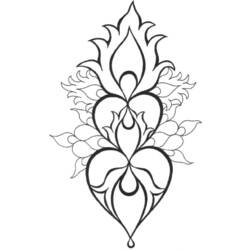 Dessin à colorier: Mandalas Coeur (Mandalas) #116702 - Coloriages à Imprimer