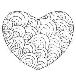 Dessin à colorier: Mandalas Cœur (Mandalas) #171007 - Coloriages à Imprimer Gratuits