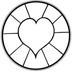Dessin à colorier: Mandalas Cœur (Mandalas) #171013 - Coloriages à Imprimer Gratuits