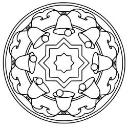 Dessin à colorier: Mandalas de Noël (Mandalas) #175362 - Coloriages à Imprimer Gratuits