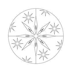 Dessin à colorier: Mandalas de Noël (Mandalas) #175363 - Coloriages à Imprimer Gratuits