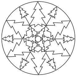 Dessin à colorier: Mandalas de Noël (Mandalas) #175366 - Coloriages à Imprimer Gratuits