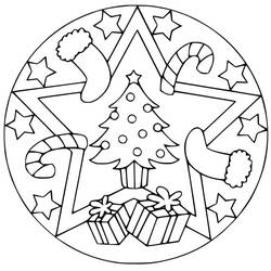 Dessin à colorier: Mandalas de Noël (Mandalas) #175370 - Coloriages à Imprimer Gratuits