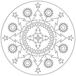 Dessin à colorier: Mandalas de Noël (Mandalas) #175371 - Coloriages à Imprimer Gratuits