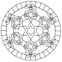 Dessin à colorier: Mandalas de Noël (Mandalas) #175374 - Coloriages à Imprimer Gratuits