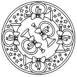Dessin à colorier: Mandalas de Noël (Mandalas) #175375 - Coloriages à Imprimer Gratuits