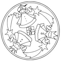 Dessin à colorier: Mandalas de Noël (Mandalas) #175376 - Coloriages à Imprimer Gratuits