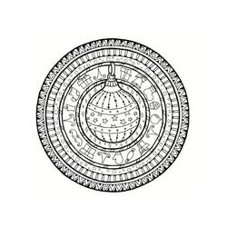 Dessin à colorier: Mandalas de Noël (Mandalas) #175382 - Coloriages à Imprimer Gratuits