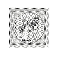 Dessin à colorier: Mandalas de Noël (Mandalas) #175386 - Coloriages à Imprimer Gratuits