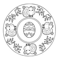 Dessin à colorier: Mandalas de Pâques (Mandalas) #175291 - Coloriages à Imprimer Gratuits