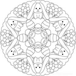Dessin à colorier: Mandalas de Pâques (Mandalas) #175292 - Coloriages à Imprimer Gratuits